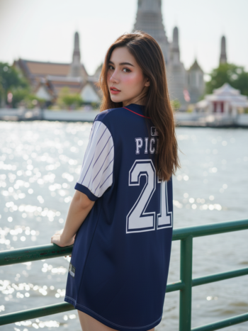 เสื้อเบสบอลพิมพ์ลาย สั่งทำ ORDER 71 ด้านหลัง