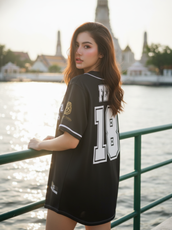 เสื้อเบสบอลพิมพ์ลาย สั่งทำ ORDER 72 ด้านหลัง
