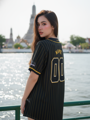 เสื้อเบสบอลพิมพ์ลาย สั่งทำ ORDER 271 รอบ 2 ด้านหลัง