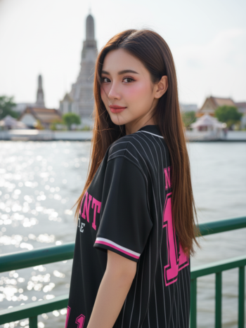 เสื้อเบสบอลพิมพ์ลาย สั่งทำ ORDER 86 ด้านหลัง
