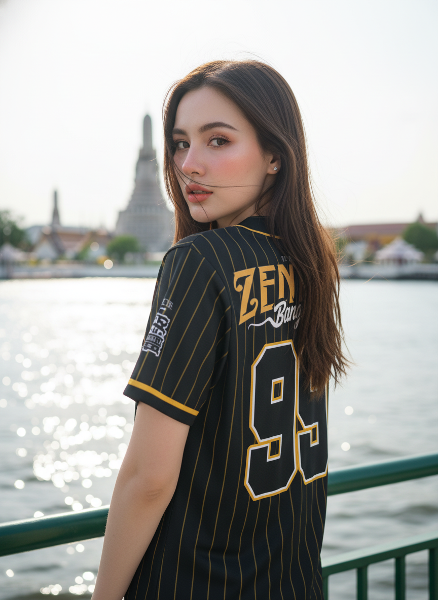 ORDER 88 เสื้อเบสบอล - ด้านหลัง เสื้อเบสบอลพิมพ์ลาย สั่งทำ ORDER 88 ด้านหลัง