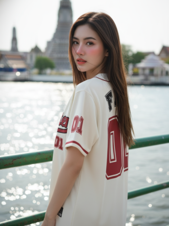 เสื้อเบสบอลพิมพ์ลาย สั่งทำ ORDER 100 ด้านหลัง