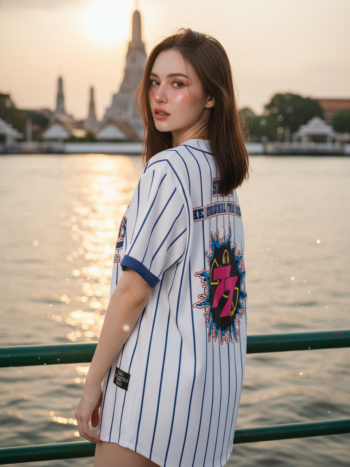 เสื้อเบสบอลพิมพ์ลาย สั่งทำ ORDER 103 ด้านหลัง