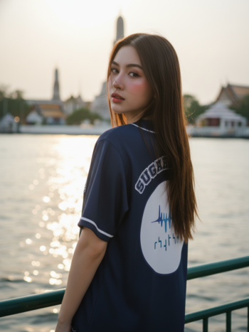 เสื้อเบสบอลพิมพ์ลาย สั่งทำ ORDER 104 ด้านหลัง
