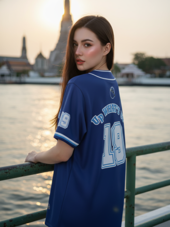 เสื้อเบสบอลพิมพ์ลาย สั่งทำ ORDER 105 ด้านหลัง