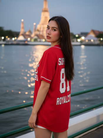 เสื้อเบสบอลพิมพ์ลาย สั่งทำ ORDER 112 ด้านหลัง