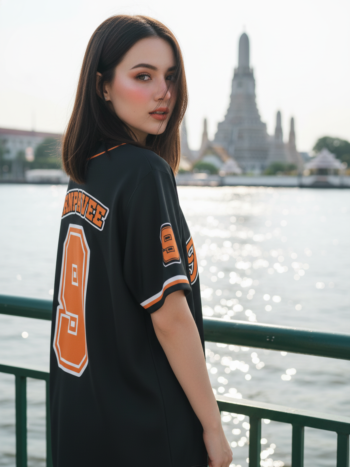 เสื้อเบสบอลพิมพ์ลาย สั่งทำ ORDER 120 ด้านหลัง