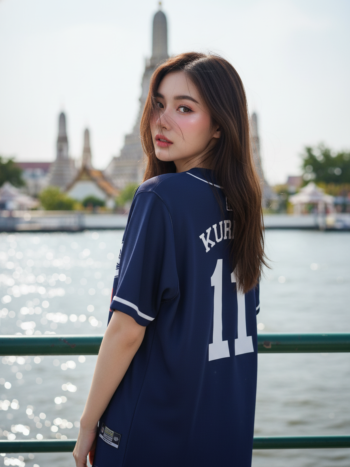 เสื้อเบสบอลพิมพ์ลาย สั่งทำ ORDER 92 ด้านหลัง