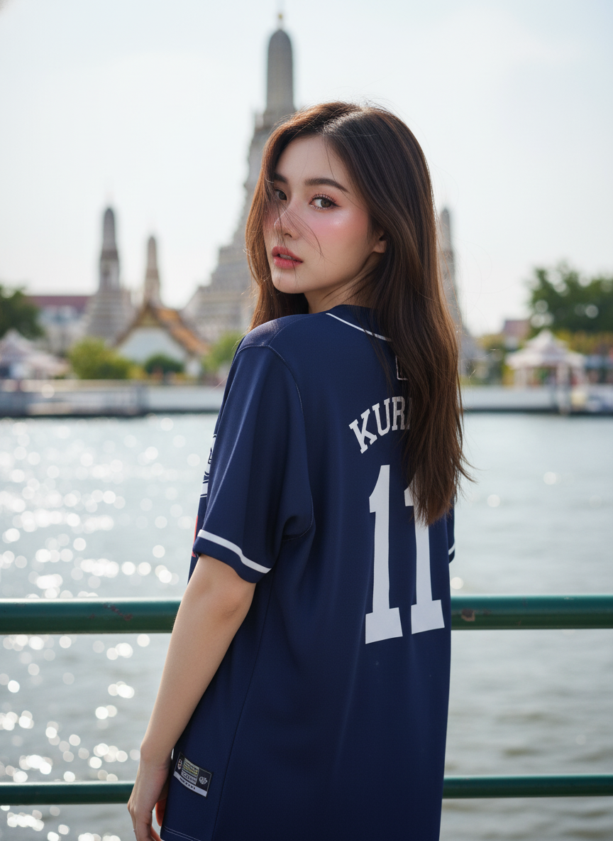 ORDER 92 เสื้อเบสบอล - ด้านหลัง เสื้อเบสบอลพิมพ์ลาย สั่งทำ ORDER 92 ด้านหลัง
