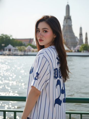 เสื้อเบสบอลพิมพ์ลาย สั่งทำ ORDER 95 ด้านหลัง