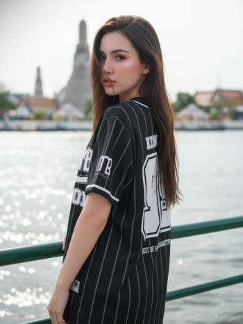 เสื้อเบสบอลพิมพ์ลาย สั่งทำ ORDER 96 ด้านหลัง