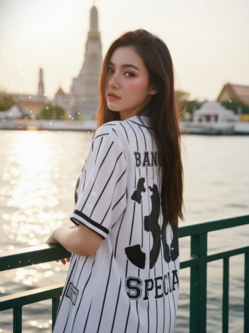 เสื้อเบสบอลพิมพ์ลาย สั่งทำ ORDER 97 ด้านหลัง