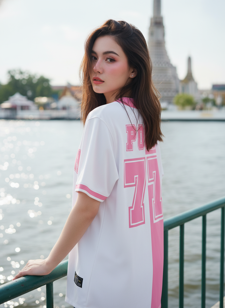 ORDER 98 เสื้อเบสบอล - ด้านหลัง เสื้อเบสบอลพิมพ์ลาย สั่งทำ ORDER 98 ด้านหลัง
