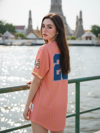เสื้อเบสบอลพิมพ์ลาย สั่งทำ ORDER 99 ด้านหลัง