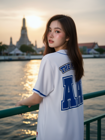 เสื้อเบสบอลพิมพ์ลาย สั่งทำ ORDER 122 ด้านหลัง