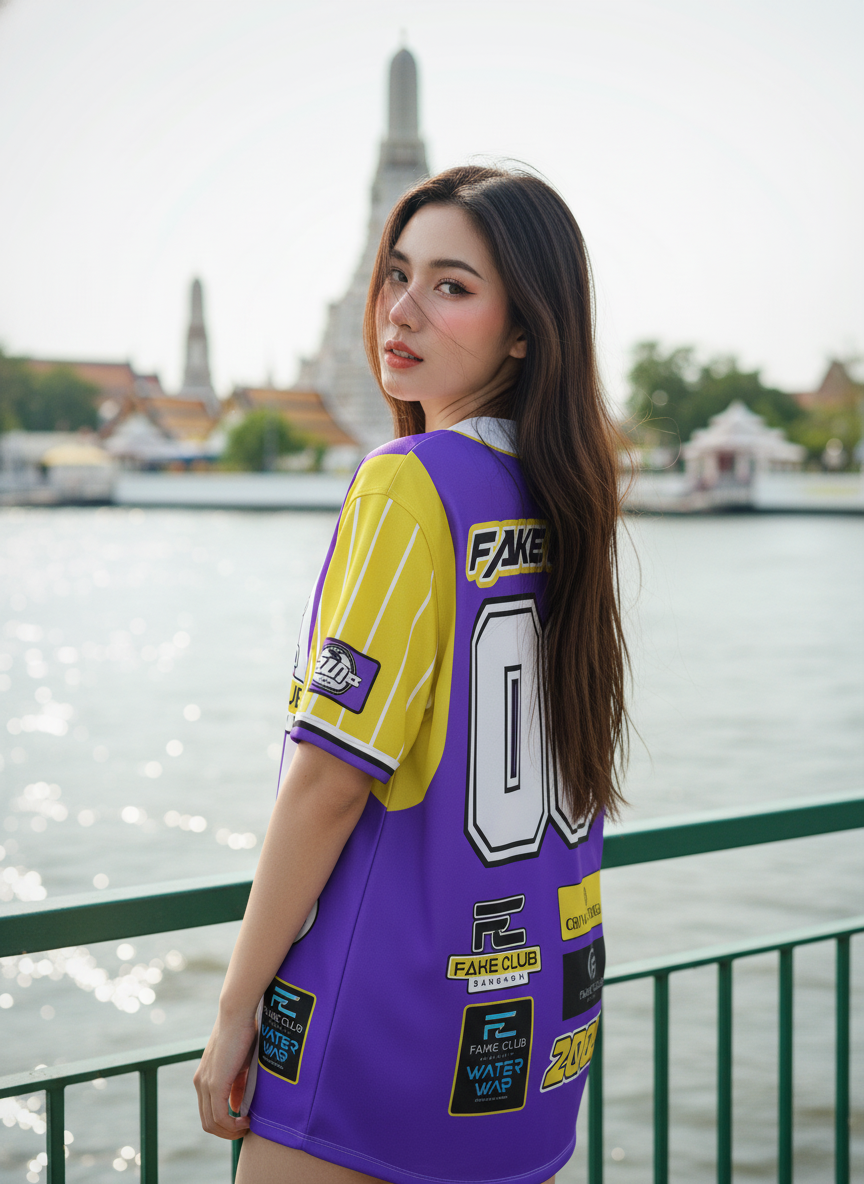 ORDER 123 เสื้อเบสบอล - ด้านหลัง เสื้อเบสบอลพิมพ์ลาย สั่งทำ ORDER 123 ด้านหลัง
