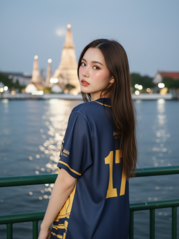 เสื้อเบสบอลพิมพ์ลาย สั่งทำ ORDER 402 รอบ 2 ด้านหลัง