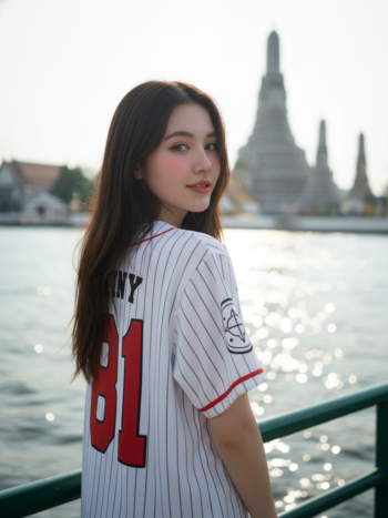 เสื้อเบสบอลพิมพ์ลาย สั่งทำ ORDER 446 ด้านหลัง