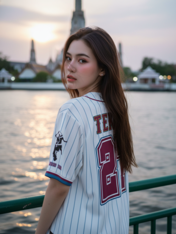 เสื้อเบสบอลพิมพ์ลาย สั่งทำ ORDER 125 ด้านหลัง