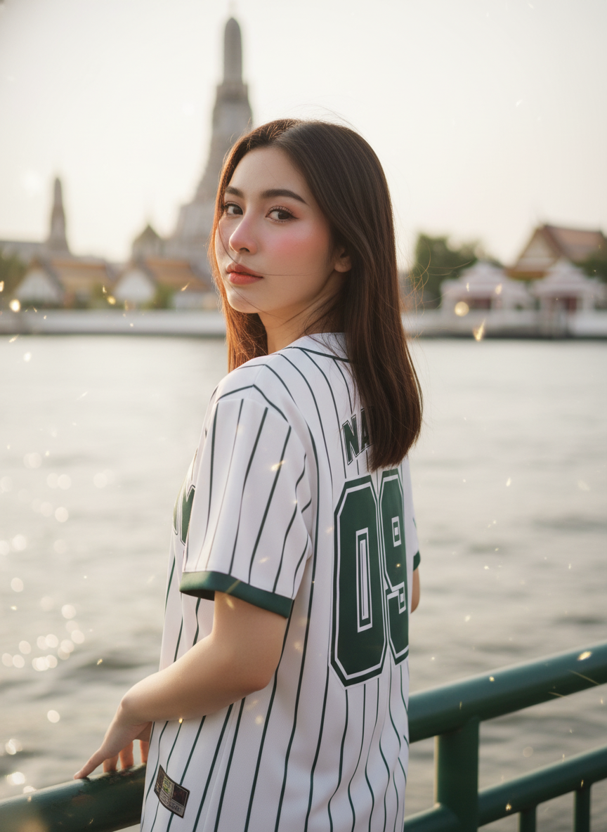 ORDER 126 เสื้อเบสบอล - ด้านหลัง เสื้อเบสบอลพิมพ์ลาย สั่งทำ ORDER 126 ด้านหลัง