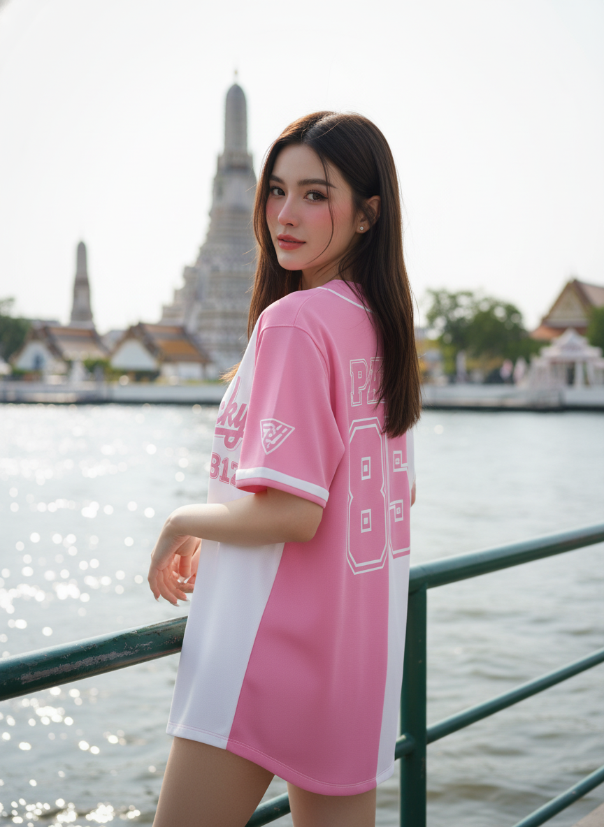 ORDER 127 เสื้อเบสบอล - ด้านหลัง เสื้อเบสบอลพิมพ์ลาย สั่งทำ ORDER 127 ด้านหลัง
