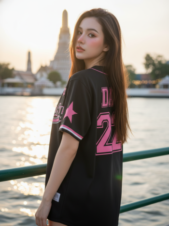 เสื้อเบสบอลพิมพ์ลาย สั่งทำ ORDER 129 ด้านหลัง