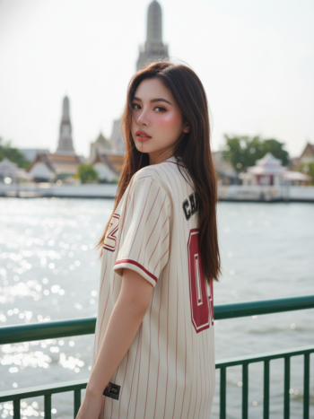 เสื้อเบสบอลพิมพ์ลาย สั่งทำ ORDER 130 ด้านหลัง