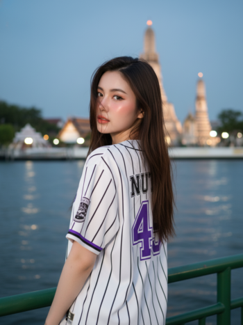 เสื้อเบสบอลพิมพ์ลาย สั่งทำ ORDER 135 ด้านหลัง