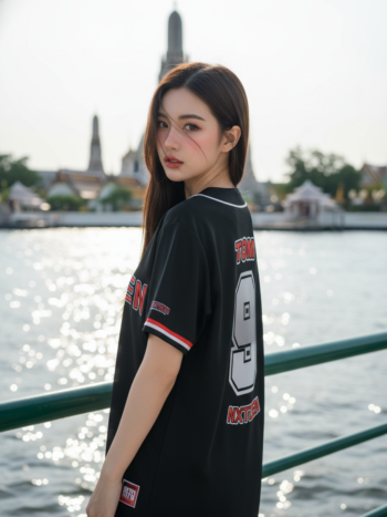 เสื้อเบสบอลพิมพ์ลาย สั่งทำ ORDER 136 ด้านหลัง