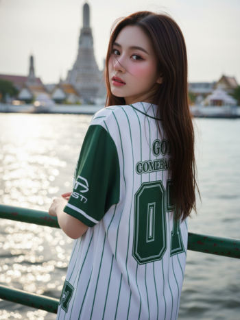 เสื้อเบสบอลพิมพ์ลาย สั่งทำ ORDER 141 ด้านหลัง