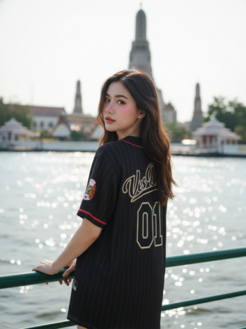 เสื้อเบสบอลพิมพ์ลาย สั่งทำ ORDER 448 ด้านหลัง
