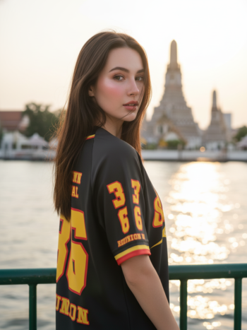 เสื้อเบสบอลพิมพ์ลาย สั่งทำ ORDER 147 ด้านหลัง