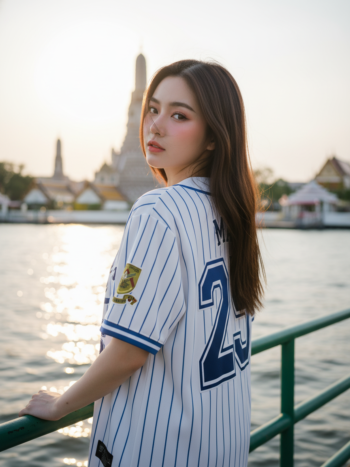 เสื้อเบสบอลพิมพ์ลาย สั่งทำ ORDER 150 ด้านหลัง