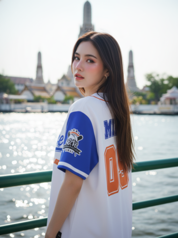 เสื้อเบสบอลพิมพ์ลาย สั่งทำ ORDER 151 ด้านหลัง