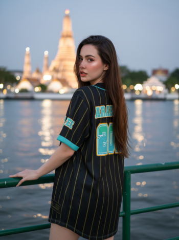 เสื้อเบสบอลพิมพ์ลาย สั่งทำ ORDER 152 ด้านหลัง