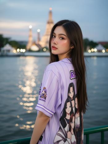 เสื้อเบสบอลพิมพ์ลาย สั่งทำ ORDER 155 ด้านหลัง