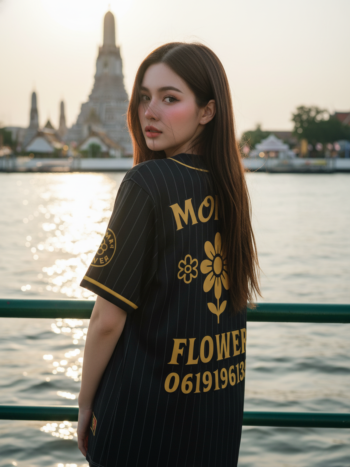 เสื้อเบสบอลพิมพ์ลาย สั่งทำ ORDER 157 ด้านหลัง