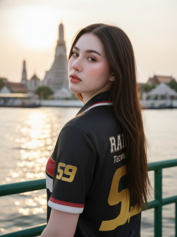 เสื้อเบสบอลพิมพ์ลาย สั่งทำ ORDER 450 ด้านหลัง