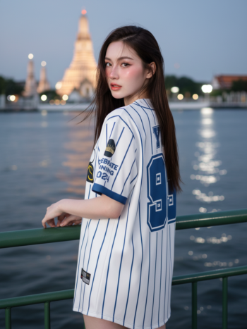 เสื้อเบสบอลพิมพ์ลาย สั่งทำ ORDER 161 ด้านหลัง