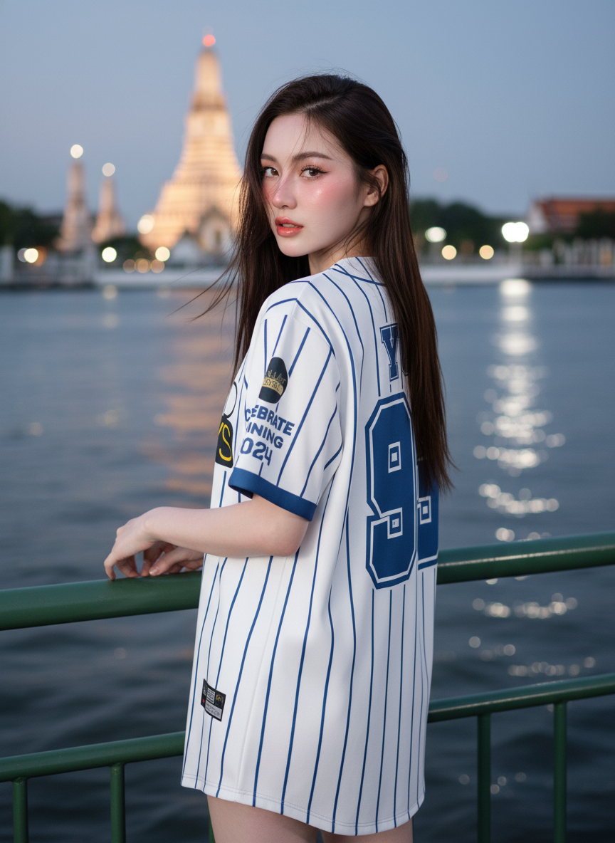 ORDER 161 เสื้อเบสบอล - ด้านหลัง เสื้อเบสบอลพิมพ์ลาย สั่งทำ ORDER 161 ด้านหลัง