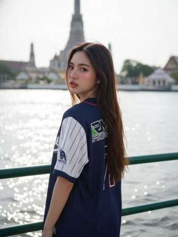 เสื้อเบสบอลพิมพ์ลาย สั่งทำ ORDER 166 ด้านหลัง