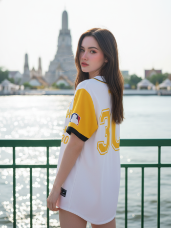 เสื้อเบสบอลพิมพ์ลาย สั่งทำ ORDER 169 ด้านหลัง