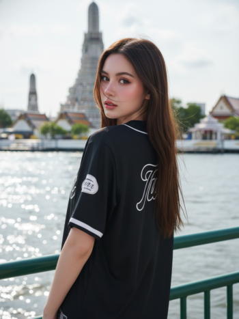 เสื้อเบสบอลพิมพ์ลาย สั่งทำ ORDER 170 ด้านหลัง