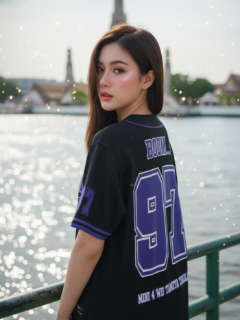 เสื้อเบสบอลพิมพ์ลาย สั่งทำ ORDER 451 ด้านหลัง