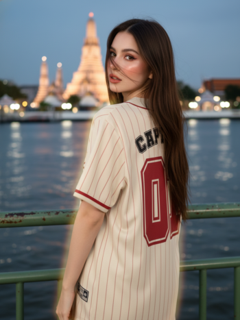 เสื้อเบสบอลพิมพ์ลาย สั่งทำ ORDER 168 รอบ 2 ด้านหลัง