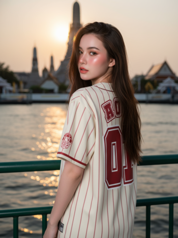 เสื้อเบสบอลพิมพ์ลาย สั่งทำ ORDER 176 ด้านหลัง