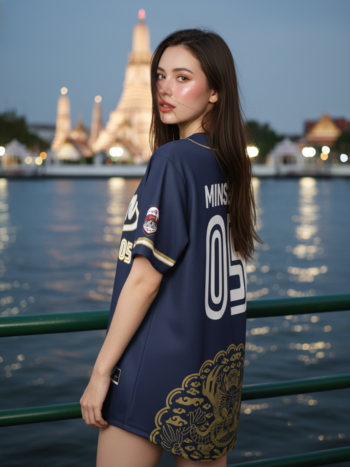เสื้อเบสบอลพิมพ์ลาย สั่งทำ ORDER 177 ด้านหลัง