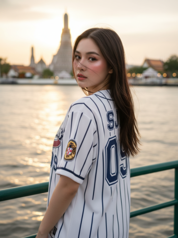 เสื้อเบสบอลพิมพ์ลาย สั่งทำ ORDER 178 ด้านหลัง