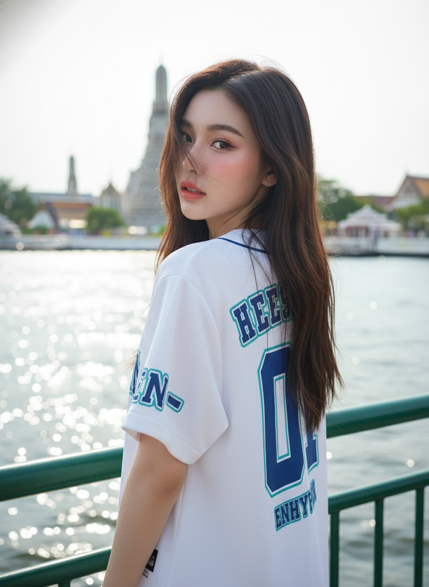 ORDER 180 เสื้อเบสบอล - ด้านหลัง เสื้อเบสบอลพิมพ์ลาย สั่งทำ ORDER 180 ด้านหลัง