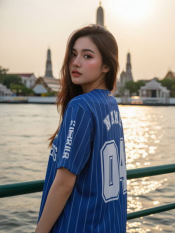 เสื้อเบสบอลพิมพ์ลาย สั่งทำ ORDER 181 ด้านหลัง